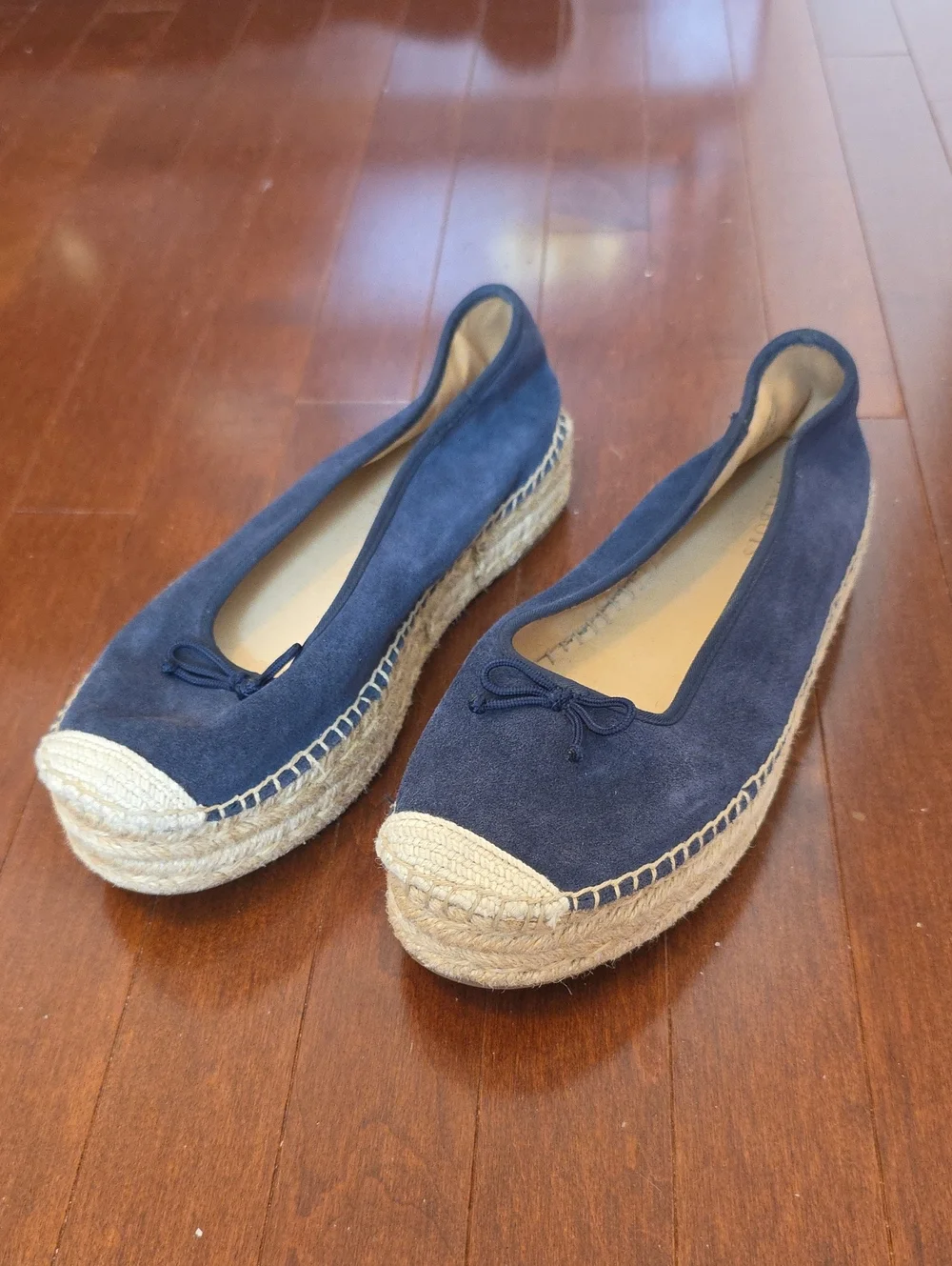Quinn Suede Platform Espadrille Shoes 9